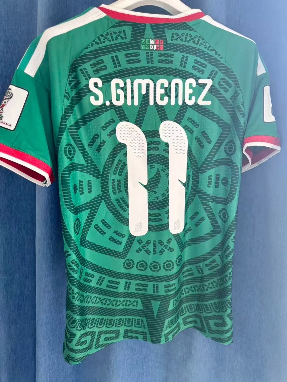 adidas Mexico Green Soccer Jersey with White and Red Trim